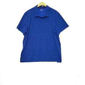 VRST Shirt Pebble Street Print 2XL Blue Golf Polo Athletic Short‎ Sleeve Golfer